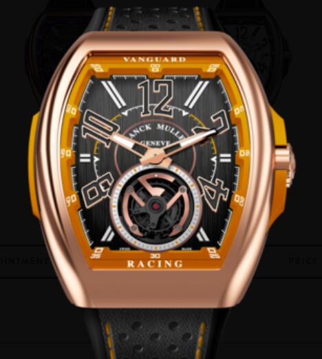 Review Buy Franck Muller Vanguard Racing Tourbillon Replica Watch for sale Cheap Price V 45 T RACING (OR)